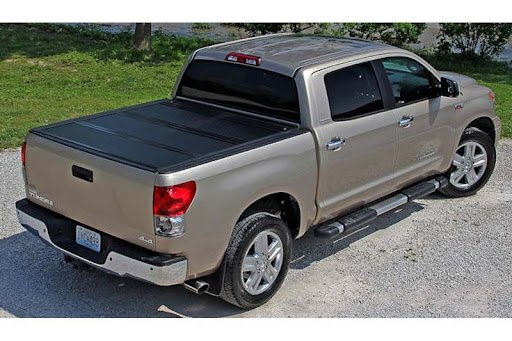 UnderCover Flex hard folding tonneau cover matte aluminum panels